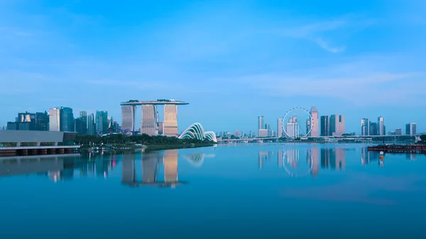 Σιγκαπούρη Οκτ 2018 Ανατολή Του Ηλίου Στον Ορίζοντα Του Κόλπου — Φωτογραφία Αρχείου