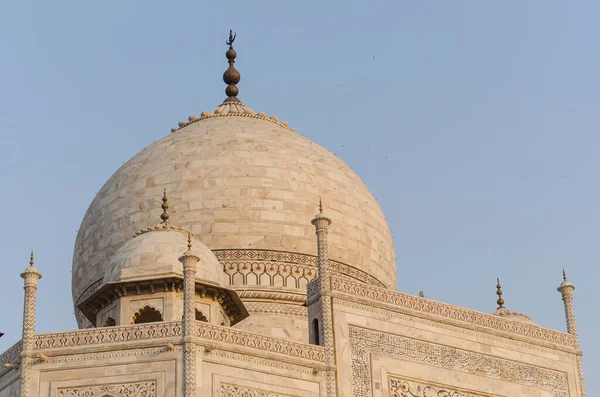 Agra Índia Maio 2015 Recém Restaurado Mausoléu Taj Mahal Exibe — Fotografia de Stock