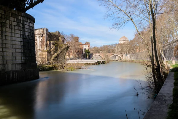 Most Emilio Lub Ponte Rotto Starożytny Rzymski Most Przez Tyber — Zdjęcie stockowe