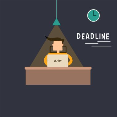 Karakter Süresi Düz Tasarım Çizim Vektörü