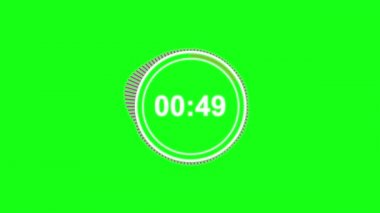 Bir dakika neon geri sayımı, kroma anahtarı