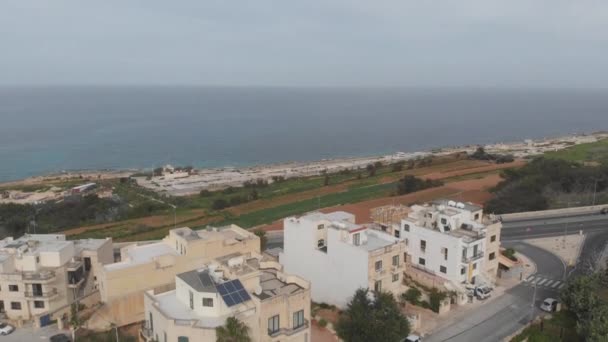 Літати Над Валеттою Мальтою Поблизу Блакитного Середземноморського Моря — стокове відео