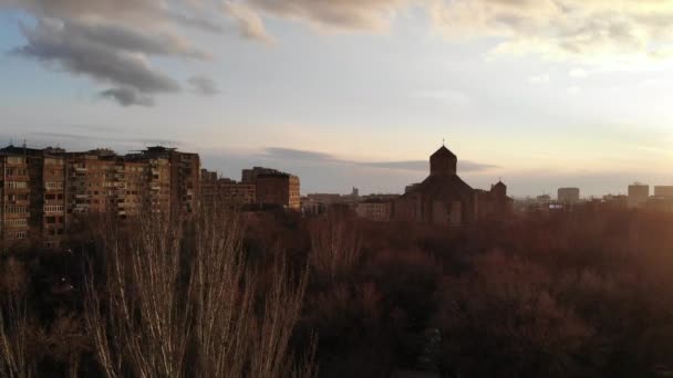 Oude Gebouwen Erevan Armenië — Stockvideo