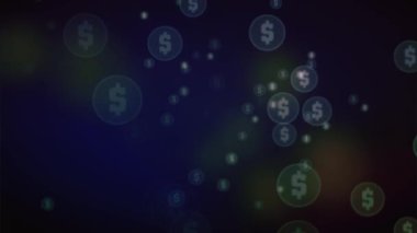 Dolar sembolü mavi kaplama