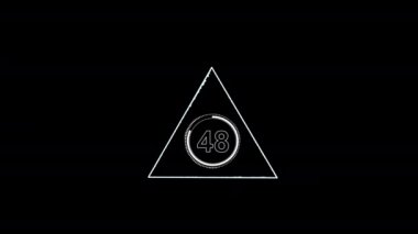 Siyah ekranda bir dakika geri sayım zamanlayıcısı