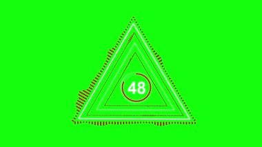 Krom tuşundaki üçgende 1 dakikalık geri sayım zamanlayıcısı