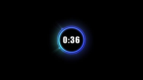 Sekunden Countdown Kreis — Stockvideo