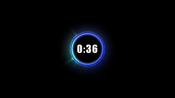 Таймер Секунд Кругу — стоковое видео