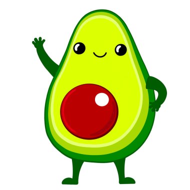 Sosyal medya simgesi için Avokado karakteri