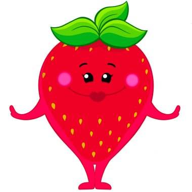 Simge için komik çilek karakteri