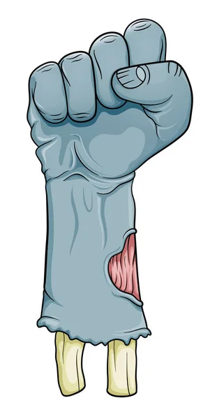 Ölülerin eli, çıkıntılı kasları ve kemikleri olan bir yumruğa sıkışmış..