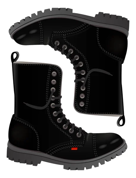 Ботинки Любителей Черного Рока Металла — стоковый вектор