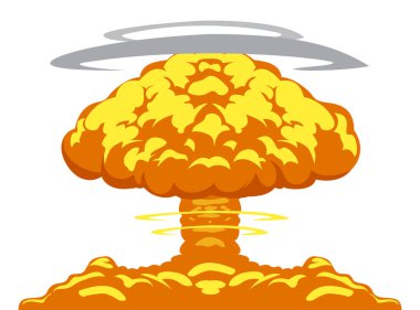 Dünya üzerinde patlama ve atom bomba patlaması kolay resim