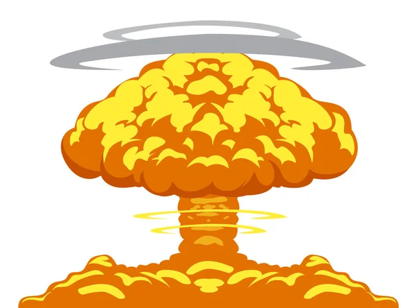 Easy Image Detonation Atom Bomb Explosion World — Stock Vector