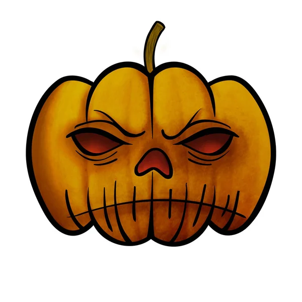 Pumpkin Head Illustration Texture Great Illustration Object Use Halloweeen — Stock Photo, Image