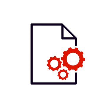 Kağıt ve Vites simgesi. Kaydedilmiş kağıttaki işi kontrol et.