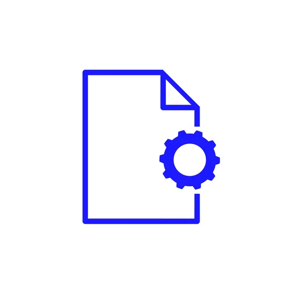 Paper Gear Icon Check Work Recorded Paper — Stock Photo, Image