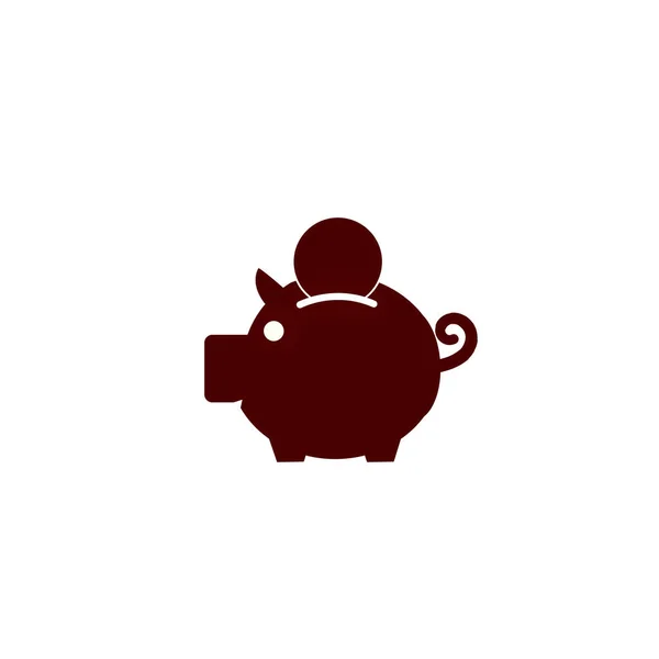 Piggy Εικονίδιο Τράπεζας Λευκό Φόντο Εξοικονομήστε Χρήματα — Φωτογραφία Αρχείου