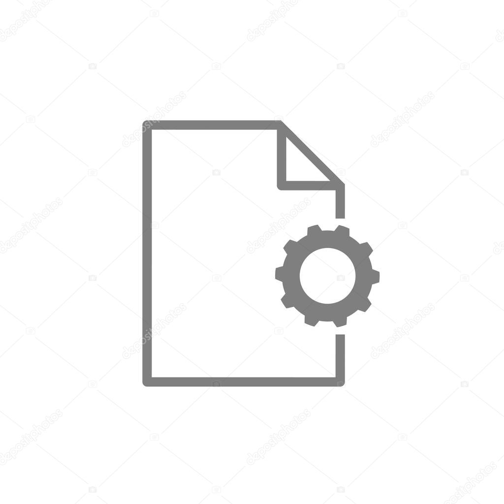 Paper and Gear icon. Check the work on the recorded paper.