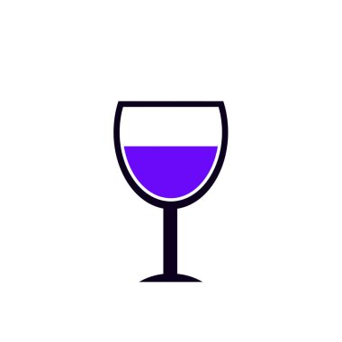 Beyaz arkaplanda alkol içecek simgesi.