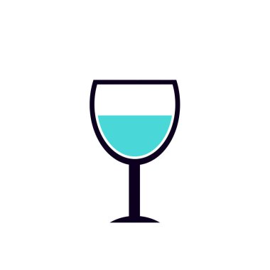 Beyaz arkaplanda alkol içecek simgesi.