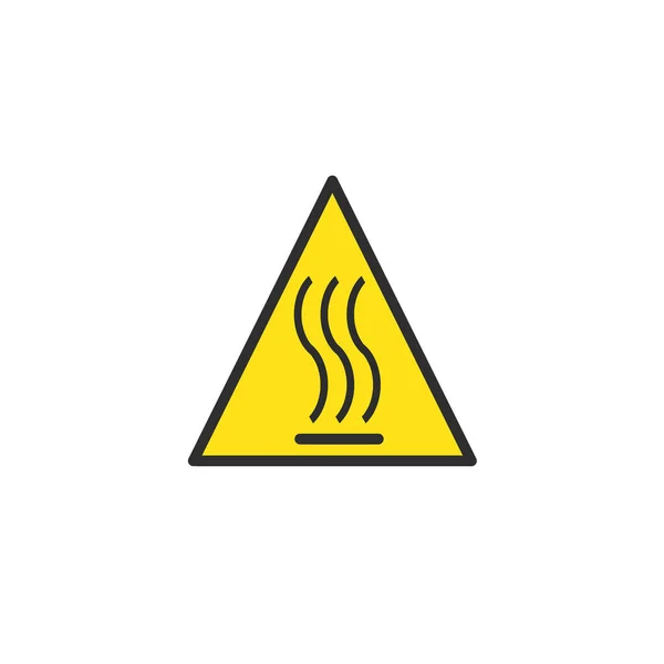 Tenga Cuidado Icono Superficies Calientes Símbolo Advertencia Seguridad Imágenes de stock libres de derechos