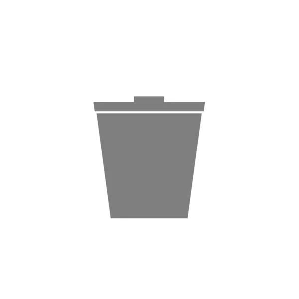 Avfallsbehållare Ikon Vit Bakgrund Computer Data Radering Symbol — Stockfoto