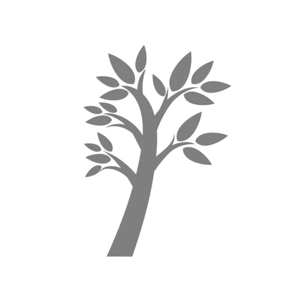 Green Leaves Tree Icon White Background — Stock Photo, Image