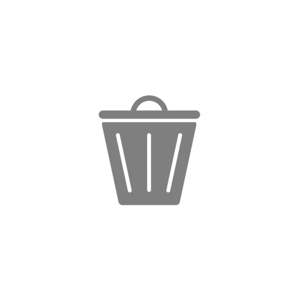 Ikona Odpadkového Koše Bílém Pozadí Symbol Vymazání Dat Počítače — Stock fotografie