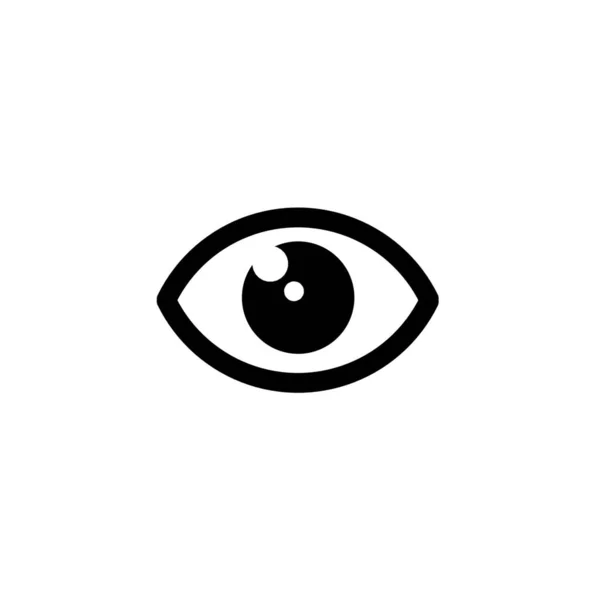 Ikona Oka Bílém Pozadí Perspektiva Symbol — Stock fotografie
