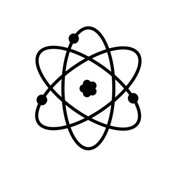 Icona Neutroni Atomici Molecolari Sfondo Bianco — Foto Stock