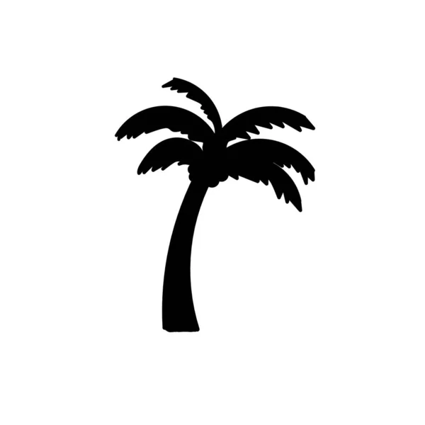 Ikona Palmy Białym Tle Owoce Dla Zdrowia — Zdjęcie stockowe