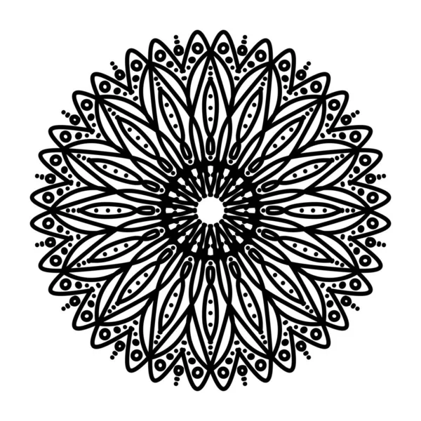 Abstraktní Mandala Bílém Pozadí Pozdrav Pozvánka Tetování Vzorek Protistresové Terapie — Stock fotografie