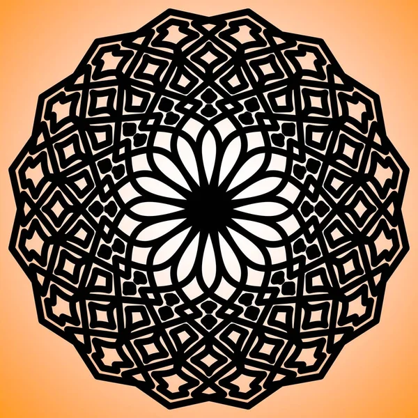 Abstraktes Mandala Auf Weißem Hintergrund Grußkarte Einladung Tätowierung Stress Therapie — Stockfoto