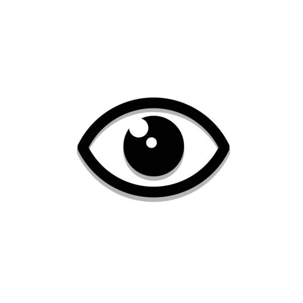 Ikona Oka Białym Tle Perspektywny Symbol — Zdjęcie stockowe