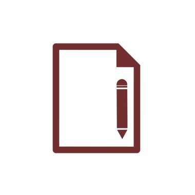 İşi kontrol etmek için kalem ve kağıt simgesi.