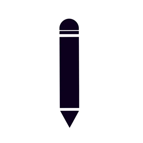 Ikona Ołówka Białym Tle Narzędzia Edukacyjne Biznesowe — Zdjęcie stockowe