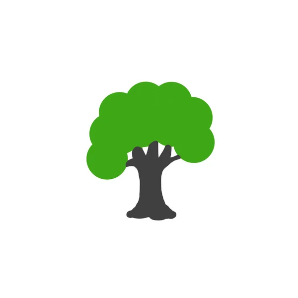 Зеленые Листья Иконка Дерева Белом Фоне — стоковое фото