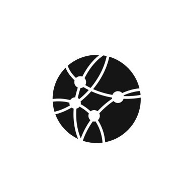 Beyaz arkaplan üzerindeki simgeyi bağla. Sosyal medya iletişim sembolü.