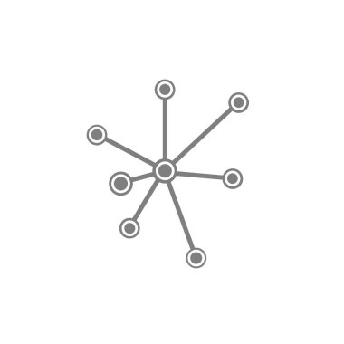 Beyaz arkaplan üzerindeki simgeyi bağla. Sosyal medya iletişim sembolü.