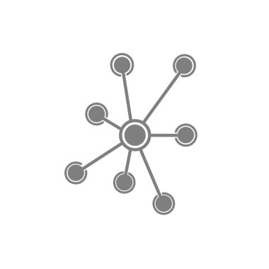 Beyaz arkaplan üzerindeki simgeyi bağla. Sosyal medya iletişim sembolü.