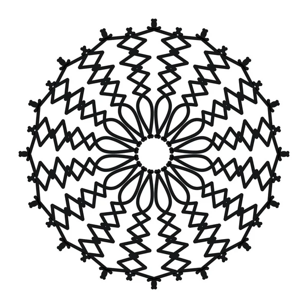 Abstraktní Mandala Bílém Pozadí Pozdrav Pozvánka Tetování Vzorek Protistresové Terapie — Stock fotografie