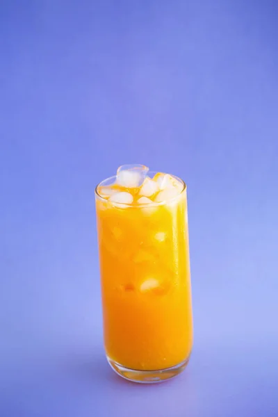 Szklanka Świeżego Soku Pomarańczowego Składników Odżywczych — Zdjęcie stockowe