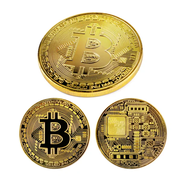 Bitcoin Cryptocurrency beyaz arka plan üzerinde izole