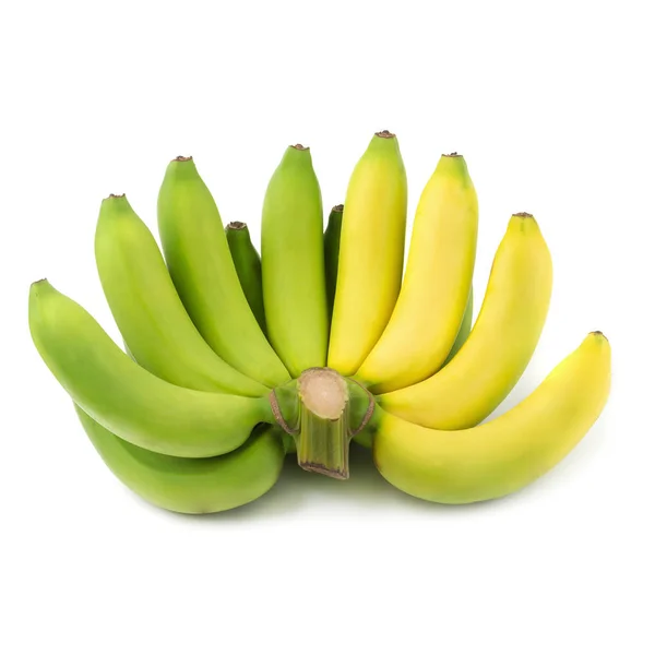 Bunch Van Bananen Geïsoleerd Witte Achtergrond — Stockfoto