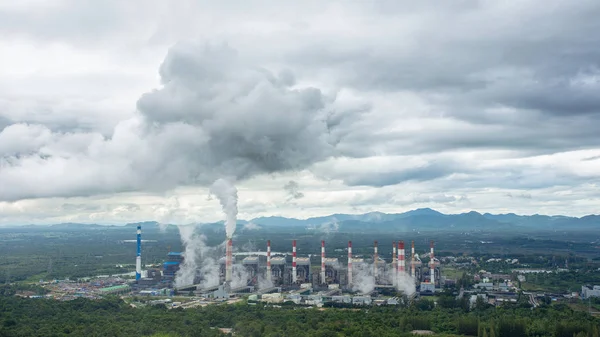 Central Eléctrica Tailandesa Bajo Cielo Azul Nublado — Foto de Stock
