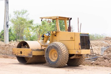 Yol greyder iş yol inşaat sitesinde