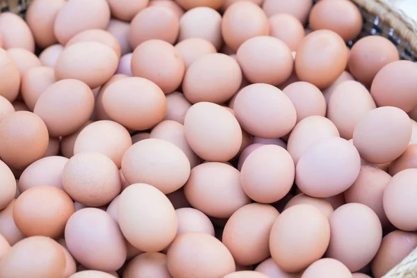 Eggs from farm to the market background — Stock Photo, Image