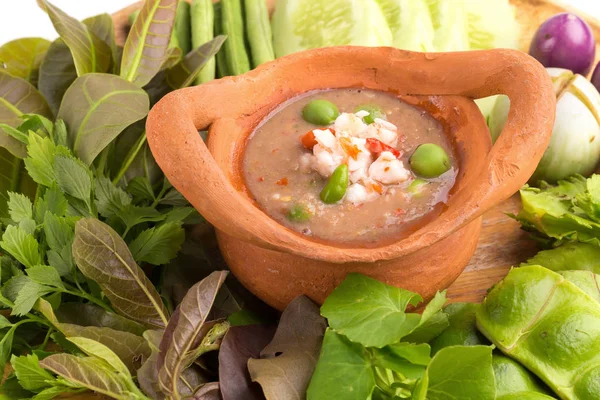Ингредиенты Креветочной Пасты Тайской Еды Nam Prik Gapi — стоковое фото