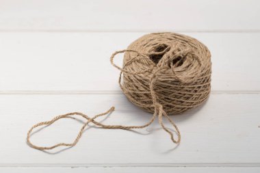 Sicim Jüt çuval bezi, kenevir halat izole kağıt rulosunun rulo 